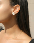 Petal Pearl Earrings with Long Baroque Pearl Jackets
