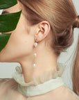 Triple Baroque Pearl Earrings