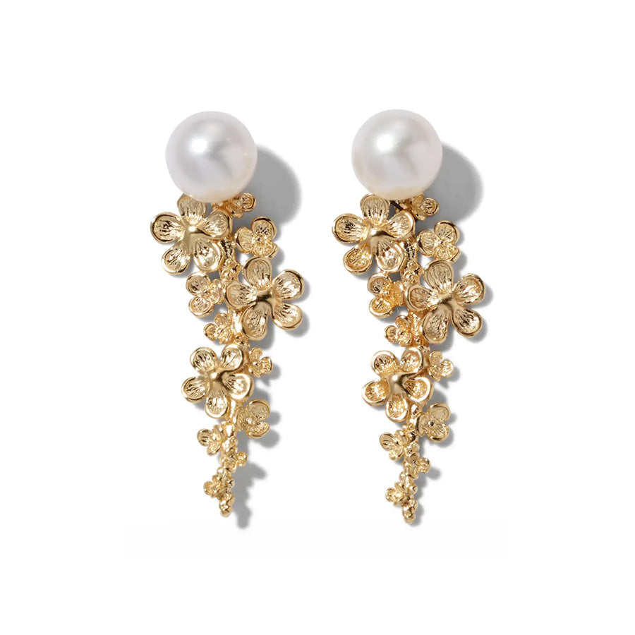 Cascading shop pearl earrings
