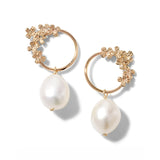Blossom Circle Baroque Dangle Earrings
