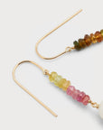 Tourmaline Oval Pearl Dangle Earrings