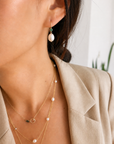Gem Hook Large Oval Pearl Earrings