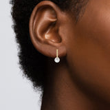 Linear Bead Pearl Earrings