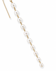 Graduated Pearl Long Hook Earrings