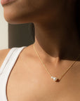 Double Pearl Necklace