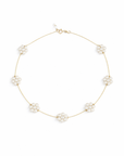 Pearl Flower Station Necklace
