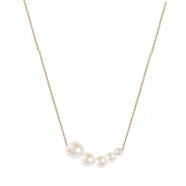 Five Gradual Pearl Necklace