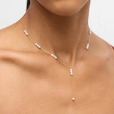 Baby Pearl Lariat Necklace