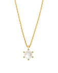 Gold Bubble Pearl Pendant Necklace
