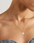Gold Bubble Pearl Pendant Necklace