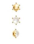 Gold Bubble Pearl Pendant Necklace