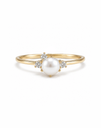 Pearl Gemstone Cluster Ring