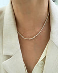 Lab Diamond Bezel Tennis Necklace