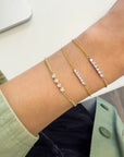 Mini Lab Diamond Bar Adjustable Bracelet