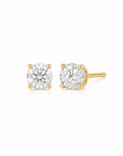 Round Lab Diamond Solitaire Studs