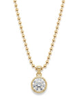 Round Lab Diamond Ball Chain Necklace