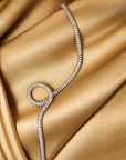 Lab Diamond Tube Tennis Necklace