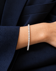 5ct East-West Oval Lab Diamond Tennis Bracelet