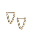 Baby Dumbell Chain Earrings
