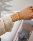 18K Shimmer Bypass Bangle