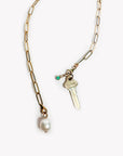 Paperclip Link Double Clasp Necklace