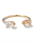 White Topaz Open Ring
