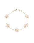 Pearl Flower Station Bracelet