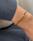 18K Shimmer Bypass Bangle