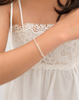 18K Infinite Pearl Bypass Shimmer Cuff