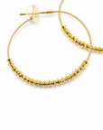 18K Shimmer Beaded Hoop Earrings