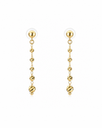 18K Gradual Shimmer Drop Earrings