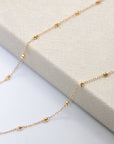 18K Duo Bead Station Necklace
