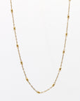 18K Duo Bead Station Necklace