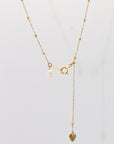 18K Duo Bead Station Necklace