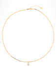 18K Oval Lab Diamond Collar Necklace