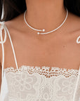 18K Infinite Pearl Bypass Choker