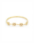 18K Flower Bead Ring