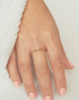 18K Flower Bead Ring