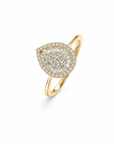 18K Pear Soleil Diamond Ring