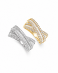 18K Soleil Crisscross Diamond Ring