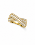 18K Soleil Crisscross Diamond Ring