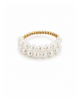18K Infinite Pearl Duo Shimmer Wrap Ring