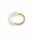 18K Infinite Pearl Duo Shimmer Wrap Ring