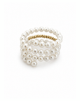 18K Infinite Pearl Shimmer Spiral Ring