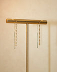 18K Short Shimmer Threader Earrings