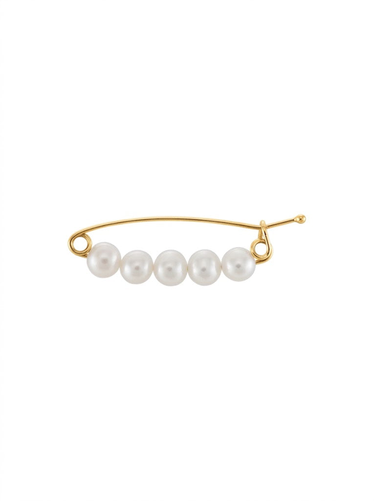 Five Pearl Brooch