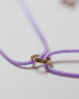 Cord Charm Bracelet Purple