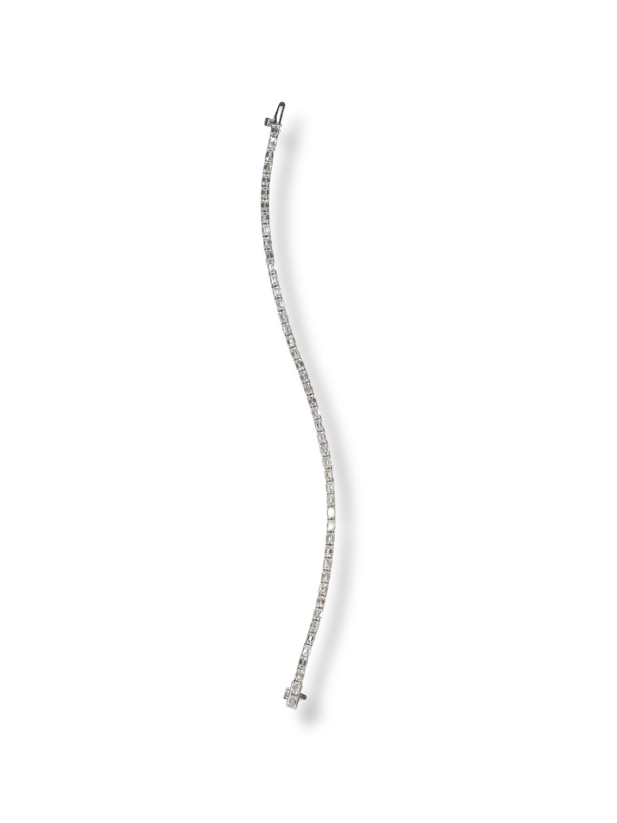 Emerald Cut Lab Diamond Tennis Bracelet