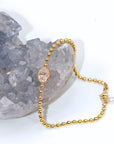 Oval Lab Diamond Ball Chain Bracelet
