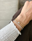 Oval Lab Diamond Ball Chain Bracelet